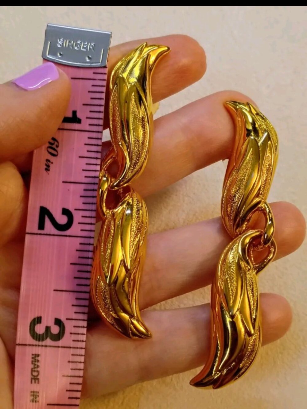 Fendi Vintage Long Clip-on Earrings